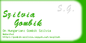 szilvia gombik business card
